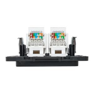 Розетка компьютерная 2-м Стокгольм RJ-45 механизм черн. EKF EZK02-035-10