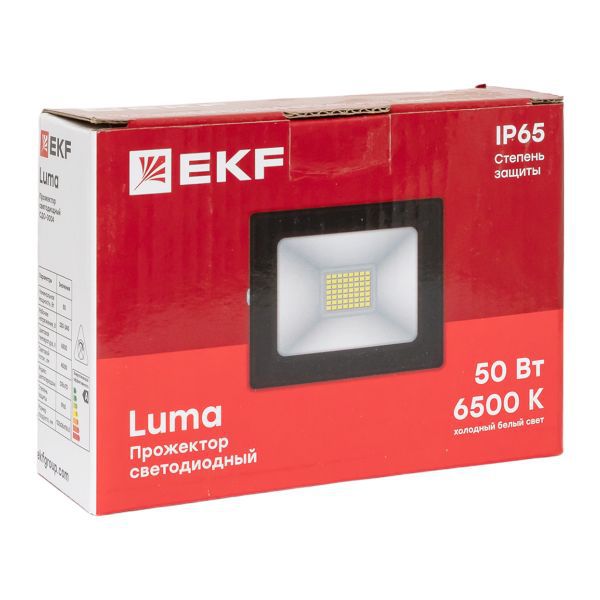 Прожектор светодиодный СДО-3004 50Вт 6500К IP65 Basic EKF FLL-3004-50-6500