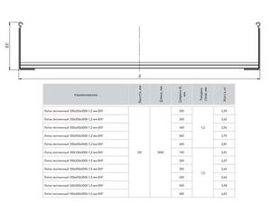 Лоток лестничный 100х500 L3000 1.5мм EKF LT100500-1.5