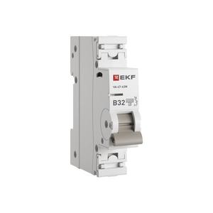 Выключатель автоматический модульный 1п В 32А 4.5кА ВА 47-63N PROxima EKF M634132B