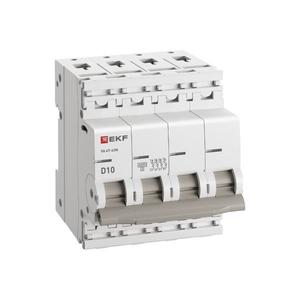 Выключатель автоматический модульный 4п D 10А 6кА ВА 47-63N PROxima EKF M636410D