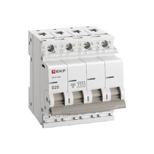 Выключатель автоматический модульный 4п D 20А 6кА ВА 47-63N PROxima EKF M636420D