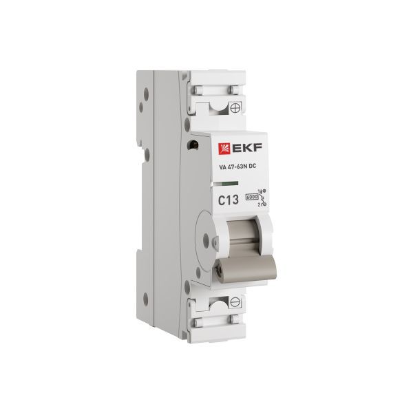 Выключатель автоматический модульный 1п C 13А 6кА ВА 47-63N DC PROxima EKF M63DC6113C