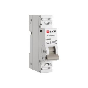 Выключатель автоматический модульный 1п C 32А 6кА ВА 47-63N DC PROxima EKF M63DC6132C