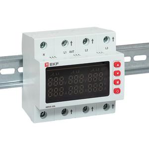 Реле напряжения и тока 3ф MRVA 63А с дисплеем EKF MRVA-3-63A-v2