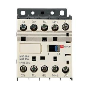Контактор МКЭ-1 16А кат. 24В AC 1НО EKF Mctr-s-16-24