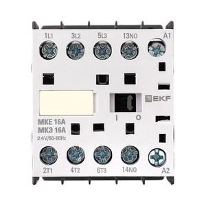 Контактор МКЭ-1 16А кат. 24В AC 1НО EKF Mctr-s-16-24