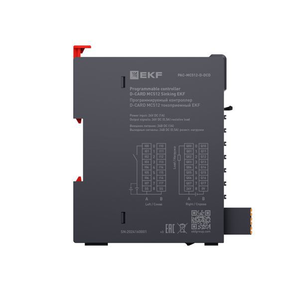 Контроллер программируемый логический (ПЛК) MC612 токоподающий D-CARD EKF PAC-MC612-S-DCD