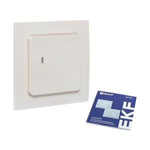 Выключатель 1-кл. Стокгольм Умный беспроводной бел. Zigbee Сonnect EKF RCV-ST1-WS-ZB
