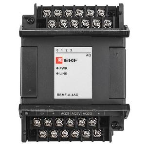 Модуль аналогового вывода REMF 4 PRO-Logic (без поверки) EKF REMF-A-4AO