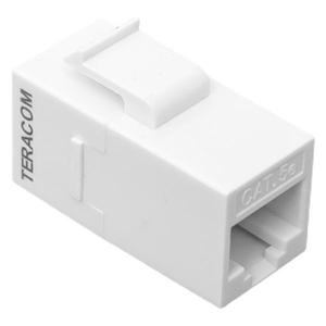 Адаптер проходной Keystone RJ45-RJ45 кат.5E неэкранир. TERACOM бел. EKF TRC-INLC-KSTN-5EUTP-WH