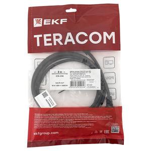 Кабель питания TERACOM для ИБП ПК и мониторов разъемы C13 - C14 сеч. 3х0.75кв.мм 250В 2.0м EKF TRC-PCA-C13-C14-0.75-2M