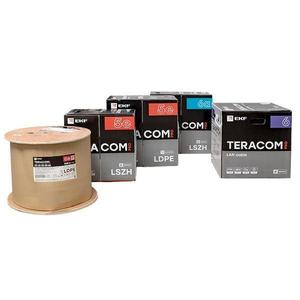 Кабель витая пара F/UTP кат.5E 4 пары 24 AWG solid PVC сер. (м) TERACOM PRO EKF TRP-5EFTP-04PVC-GY-IN3