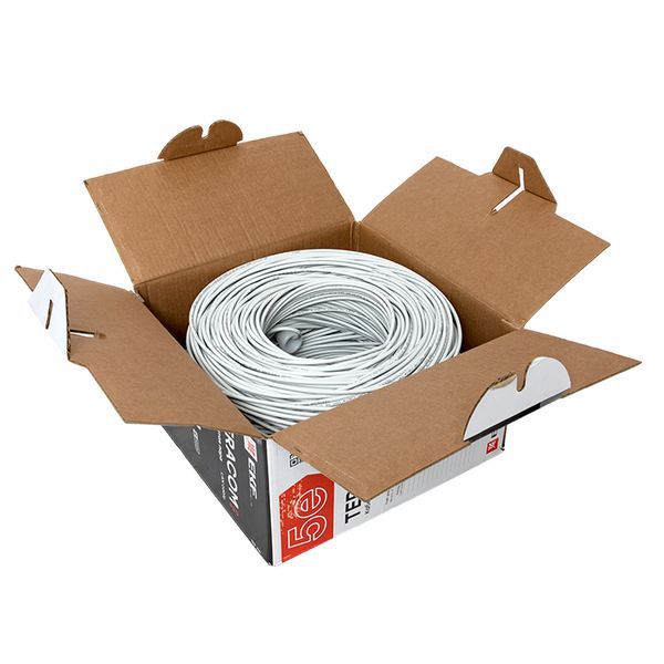 Кабель витая пара U/UTP кат.5E 4 пары 24 AWG solid LSZH нг(А)-HF сер. (м) TERACOM PRO EKF TRP-5EUTP-04LSH-GY-IN3