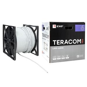 Кабель витая пара F/UTP кат.6 4 пары solid 23AWG оболочка LSZH нг(А)-HF сер. (уп.305м) TERACOM PRO EKF TRP-6FTP-04LSH-GY-IN3