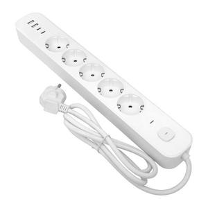 Удлинитель 5х5м IP20 2USB 2.4А+2type-C LUX 1.5кв.мм EKF UBA-LUX-505-TC