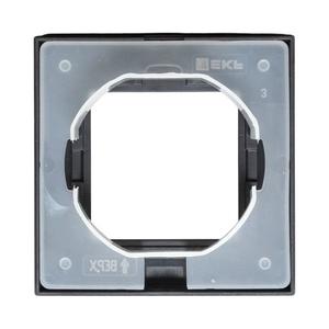 Рамка 1-м Эпика IP44 пластик черн. EKF UP1-FPB-01-44