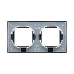 Рамка 2-м Эпика IP44 пластик черн. EKF UP1-FPB-02-44