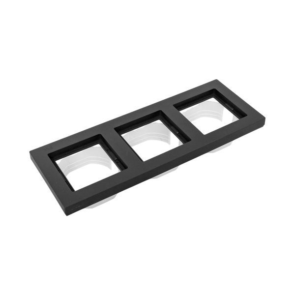 Рамка 3-м Эпика IP44 пластик черн. EKF UP1-FPB-03-44