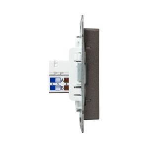 Розетка компьютерная 2-м СП Эпика RJ45 кат.5 механизм мокко EKF UP1-SOM-2RJ45-5