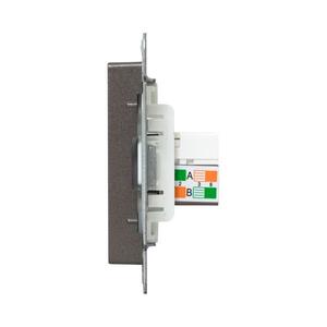 Розетка компьютерная 2-м СП Эпика RJ45 кат.5 механизм мокко EKF UP1-SOM-2RJ45-5