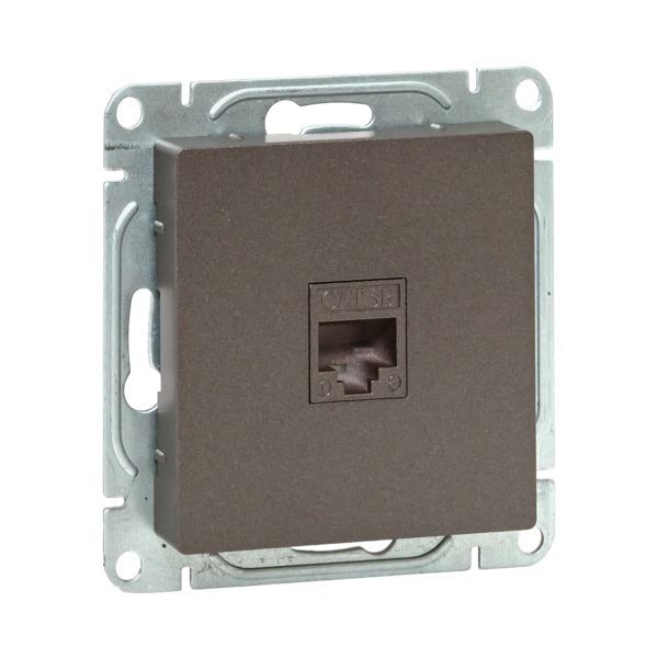 Розетка компьютерная СП Эпика RJ45 кат.5 механизм мокко EKF UP1-SOM-RJ45-5
