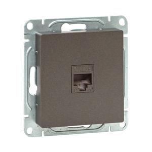 Розетка компьютерная СП Эпика RJ45 кат.5 механизм мокко EKF UP1-SOM-RJ45-5