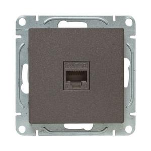 Розетка компьютерная СП Эпика RJ45 кат.5 механизм мокко EKF UP1-SOM-RJ45-5