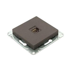 Розетка компьютерная СП Эпика RJ45 кат.5 механизм мокко EKF UP1-SOM-RJ45-5