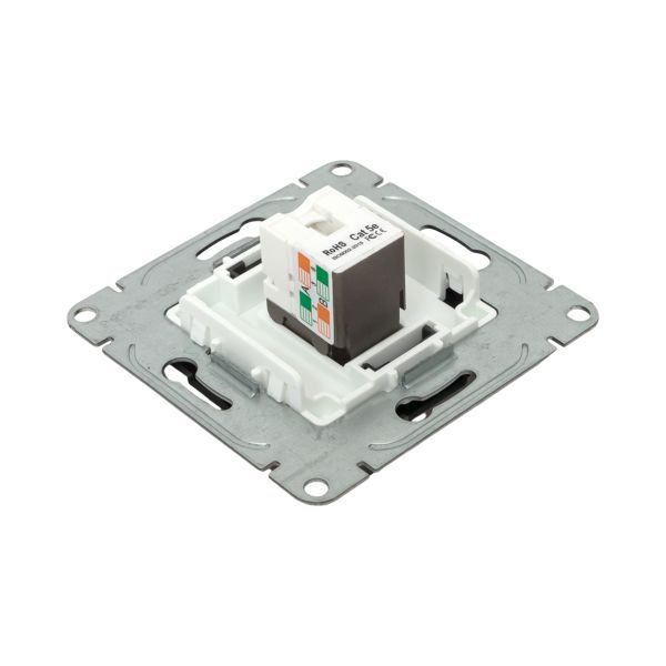 Розетка компьютерная СП Эпика RJ45 кат.5 механизм мокко EKF UP1-SOM-RJ45-5
