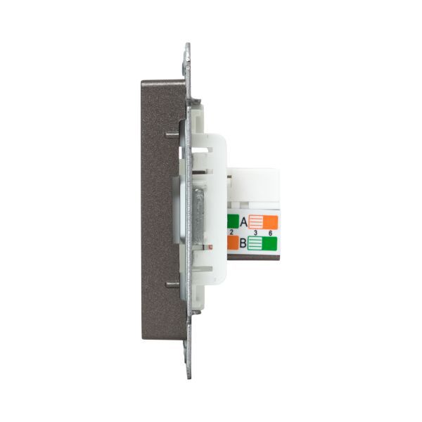Розетка компьютерная СП Эпика RJ45 кат.5 механизм мокко EKF UP1-SOM-RJ45-5