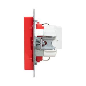 Розетка СП Эпика 16А с заземл. защ. шторки механизм красн. EKF UP1-SOR-111