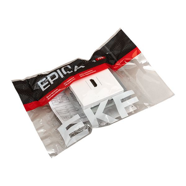 Розетка СП Эпика HDMI механизм бел. EKF UP1-SOW-HDMI