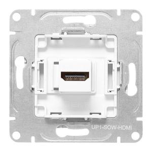 Розетка СП Эпика HDMI механизм бел. EKF UP1-SOW-HDMI