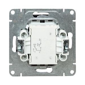 Выключатель кнопочный 2-кл. СП Эпика механизм графит EKF UP1-SWG-23