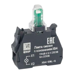 Лампа сменная с основанием XB4 зел. 230В PROxima EKF XB4-EML-G
