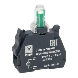 Лампа сменная с основанием XB4 красн. 230В PROxima EKF XB4-EML-R