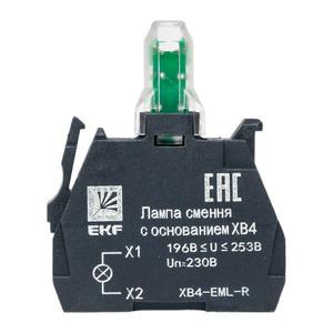 Лампа сменная с основанием XB4 красн. 230В PROxima EKF XB4-EML-R