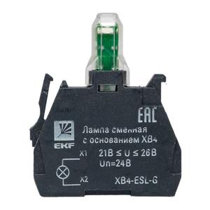 Лампа сменная с основанием XB4 зел. 24В PROxima EKF XB4-ESL-G