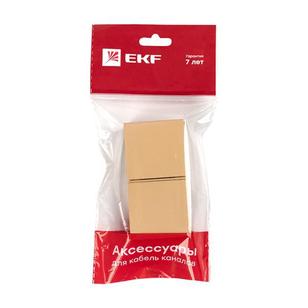 Соединитель на стык 40х25 под свет. дерево Plast PROxima (уп.4шт) EKF conl-40-25x4