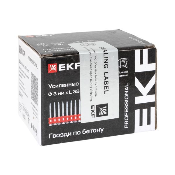 Гвоздь кованый по бетону металлу Bullet Type 3х38 цинк. (уп.250шт) EKF cpn-3038bp