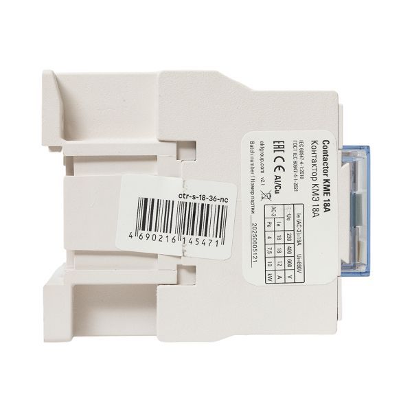 Контактор КМЭ-1 18А кат. 36В AC 1НЗ EKF ctr-s-18-36-nc