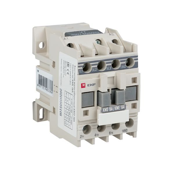 Контактор КМЭ-1 18А кат. 400В AC 1НЗ EKF ctr-s-18-380-nc