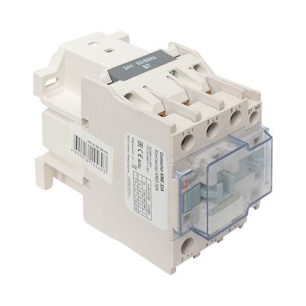 Контактор КМЭ-2 32А кат. 24В AC 1НЗ EKF ctr-s-32-24-nc