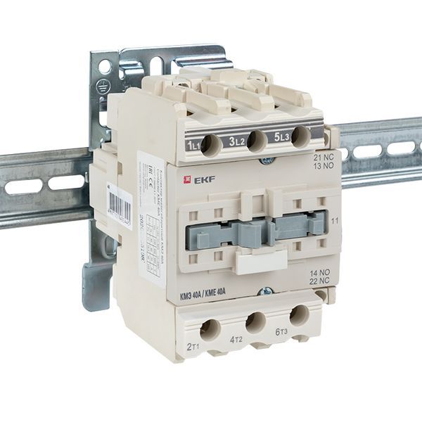Контактор КМЭ-3 40А кат. 24В AC 1НО+1НЗ EKF ctr-s-40-24