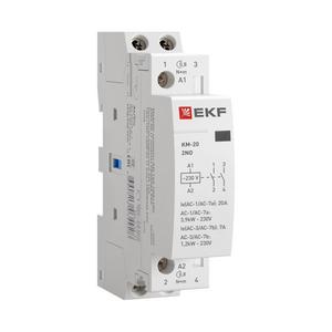 Контактор модульный КМ 20А 2NО (1 мод.) EKF km-1-20-20