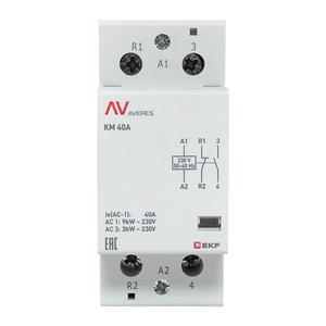 Контактор модульный КМ 40А 1NC+1NO 230В AC (2 мод.) AVERES EKF km-av-2-40-11-230V