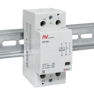 Контактор модульный КМ 40А 1NC+1NO 230В AC (2 мод.) AVERES EKF km-av-2-40-11-230V