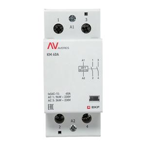 Контактор модульный КМ 40А 2NО 230В AC (2 мод.) AVERES EKF km-av-2-40-20-230V