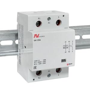 Контактор модульный КМ 125А 1NC+1NO 230В AC (3 мод.) AVERES EKF km-av-3-125-11-230V
